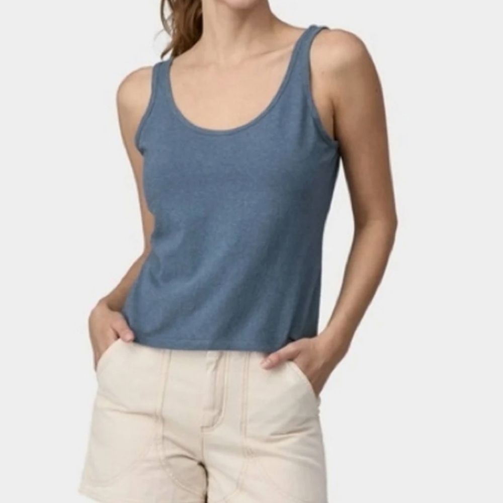 Patagonia Trail Harbor Tank Top Size Small Light Plume Grey NWOT
